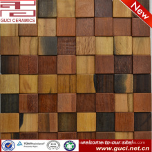 300x300 foshan house wall decoration old boat wood mosaic tile
